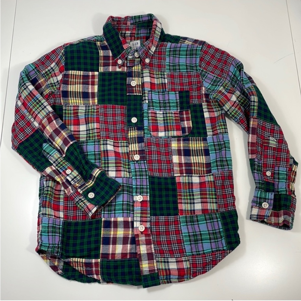 GAP madras Patchwork boys shirt, long sleeves, Size 3 years old
Great cond